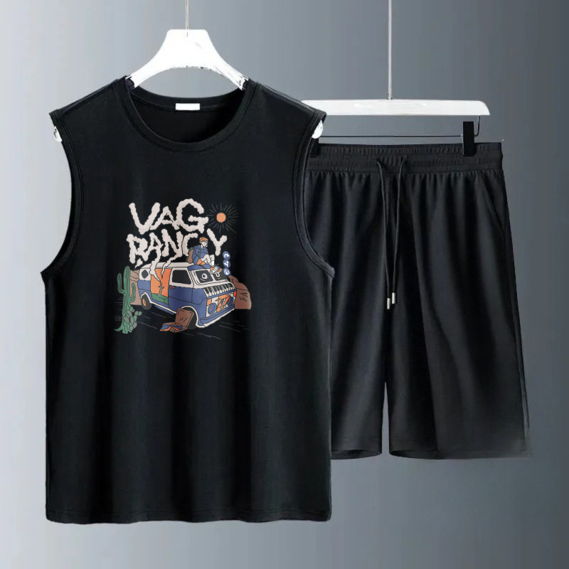 Summer Clothing Mens - مجموعات تيشيرتات رجالية بدون أكمام صيف