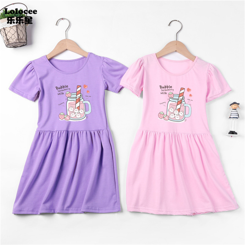 Summer Clothing Teen Girls - فستان عصير فراولة للفتيات ، ملابس