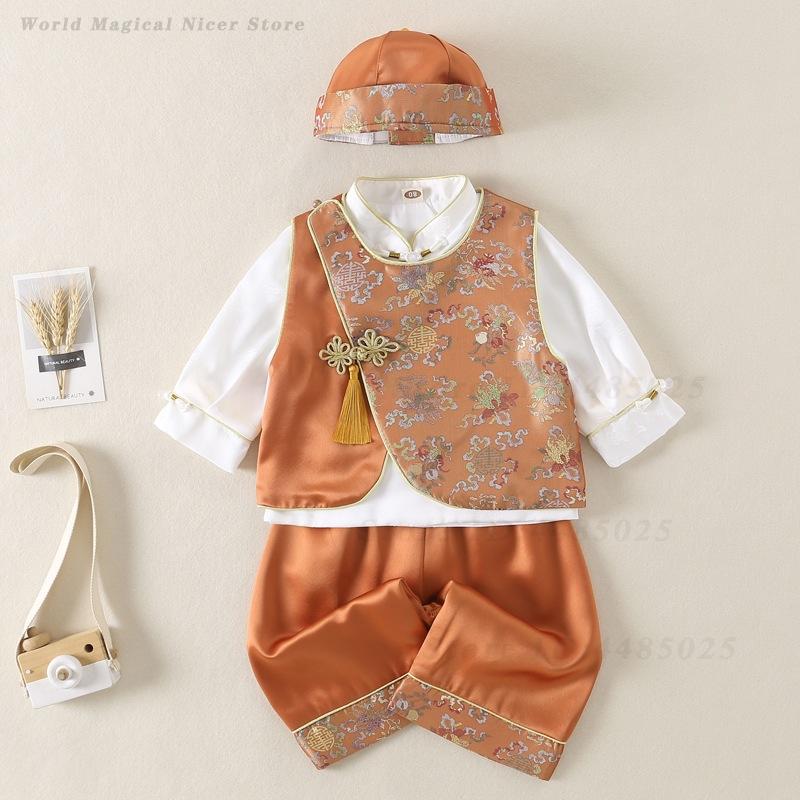 Summer Clothing For Baby Boy - بدلة تانغ للأطفال الرضع للربيع والصيف،