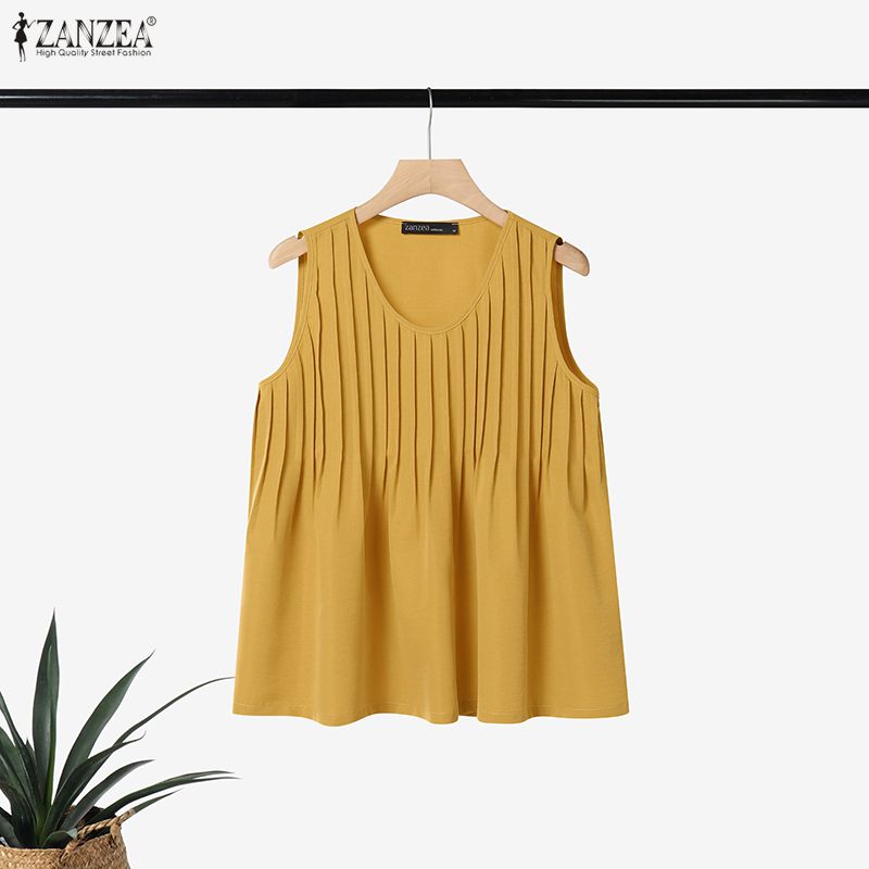 Summer Clothing Holiday - بلوزة نسائية صيفية فضفاضة بدون أكمام