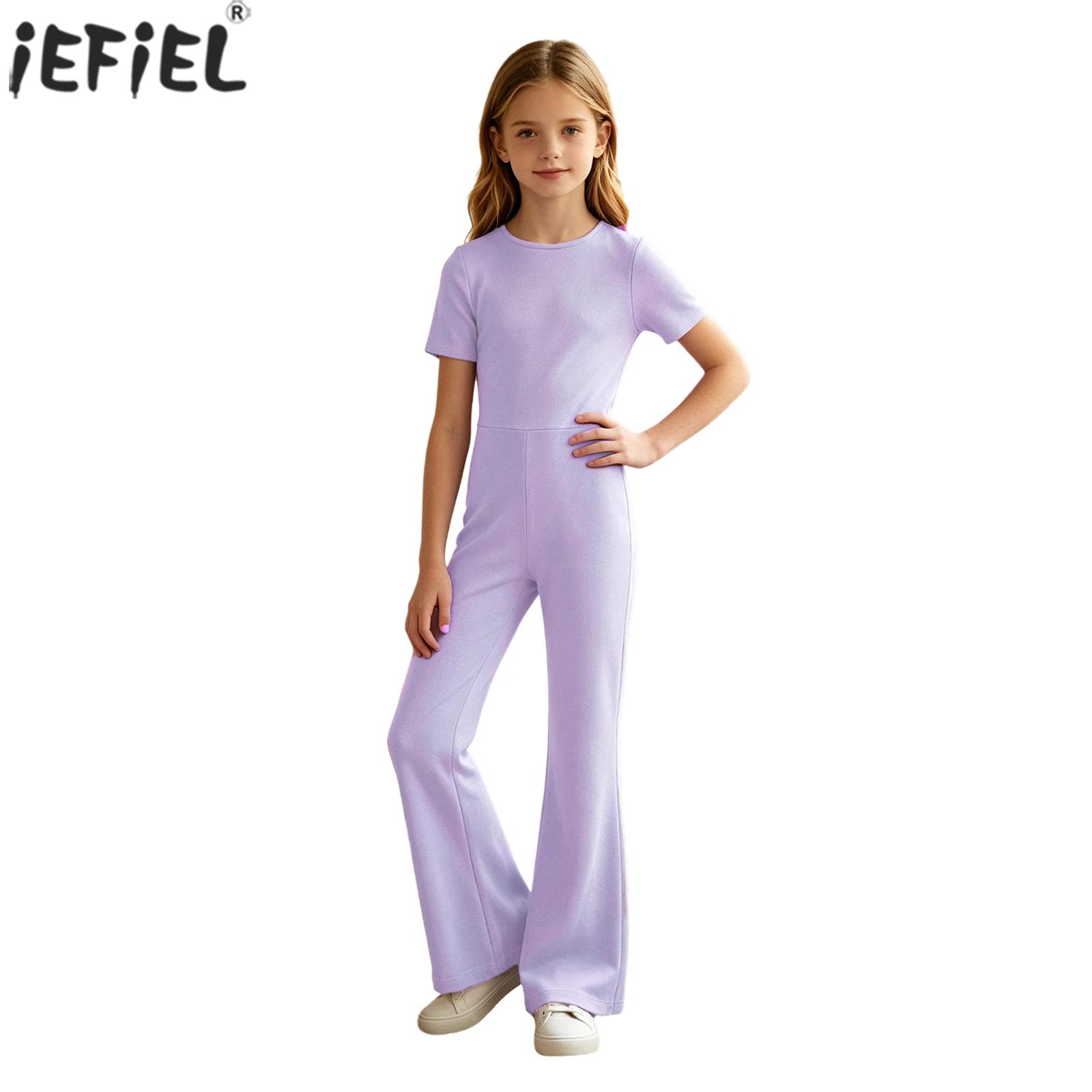 Summer Clothing Needs - أفرول بناتي كاجوال بلون واحد، ملابس