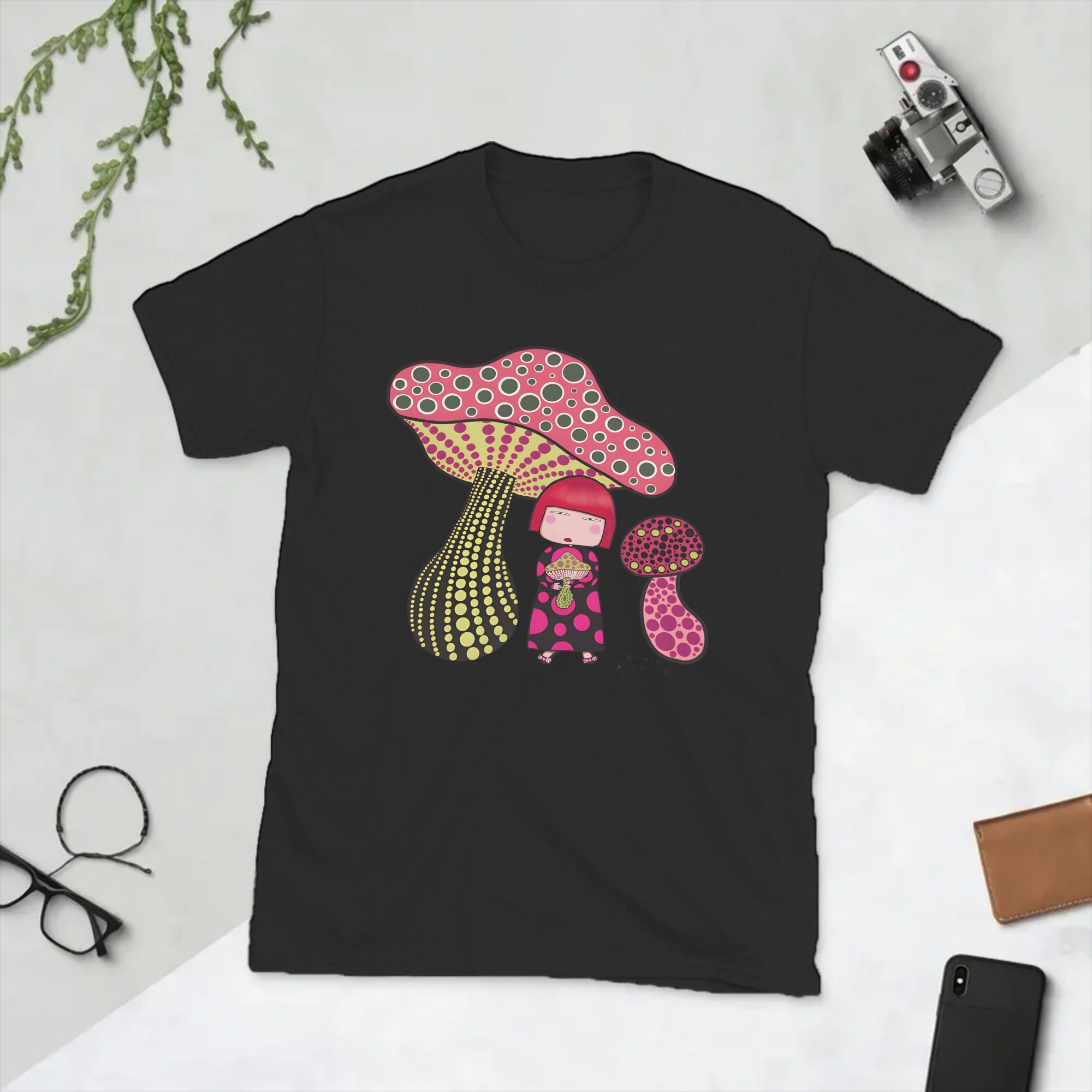 Summer Clothing Ideas - تي شيرتات رجالية بطبعة فتاة الفطر