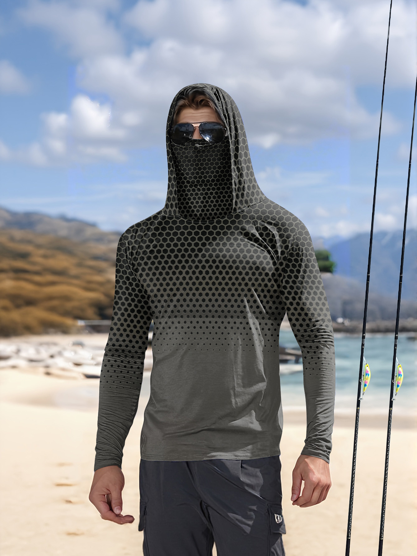 Summer Clothing Mens - قميص صيد رجالي صيفي بعامل حماية
