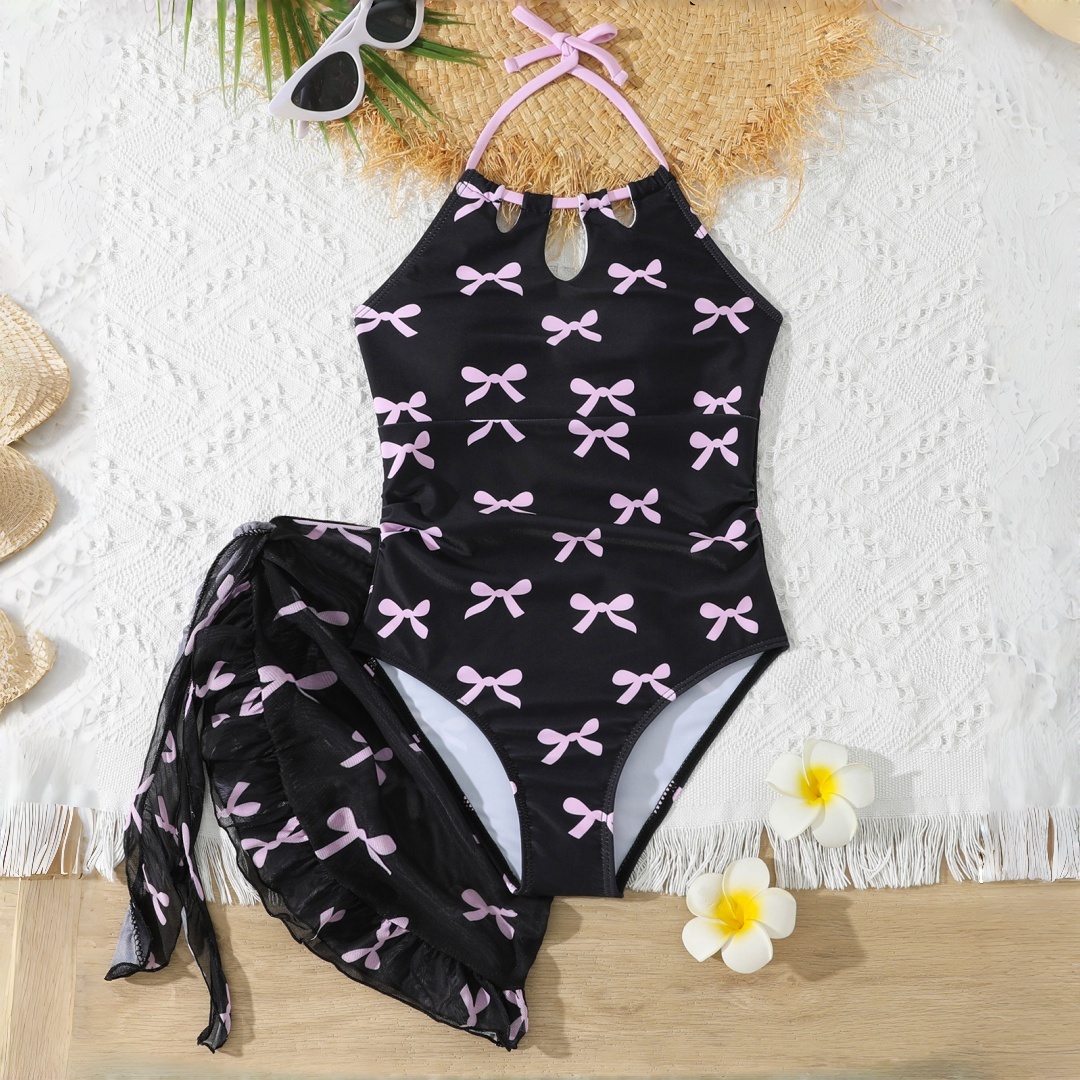 Summer Clothing Teen Girls - بدلة سباحة جديدة للفتيات باللون الأسود