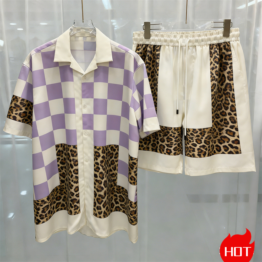 Summer Clothing Y2K - طقم شورت شاطئ رجالي صيفي عصري