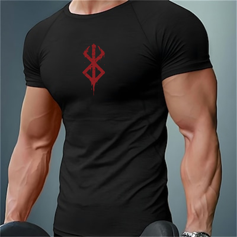 Summer Gym Clothing - قمصان ضاغطة مطبوعة للرجال، قمصان صيفية