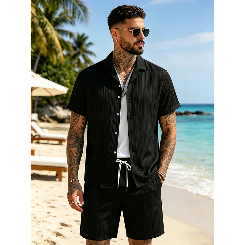 Summer Clothing Vacation - طقم بدلة صيفية غير رسمية للرجال،