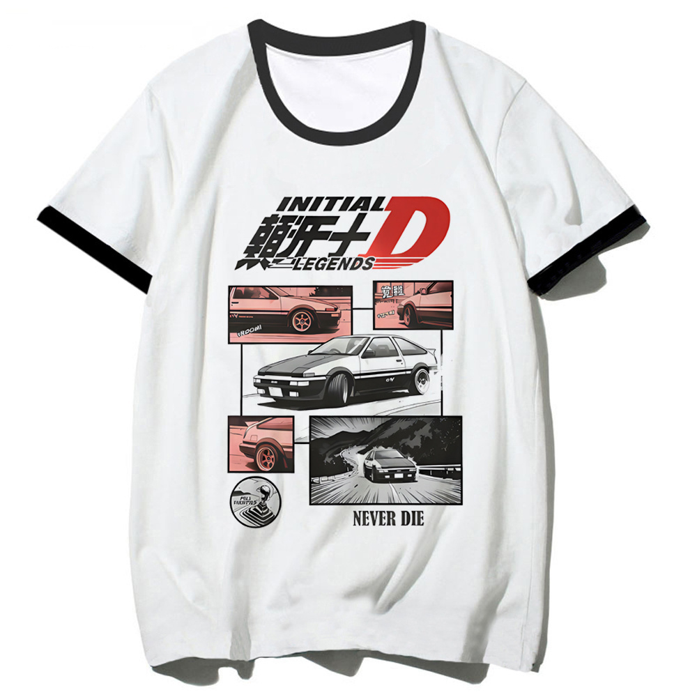 Summer Grunge Clothing - تي شيرت نسائي بتصميم Initial D،