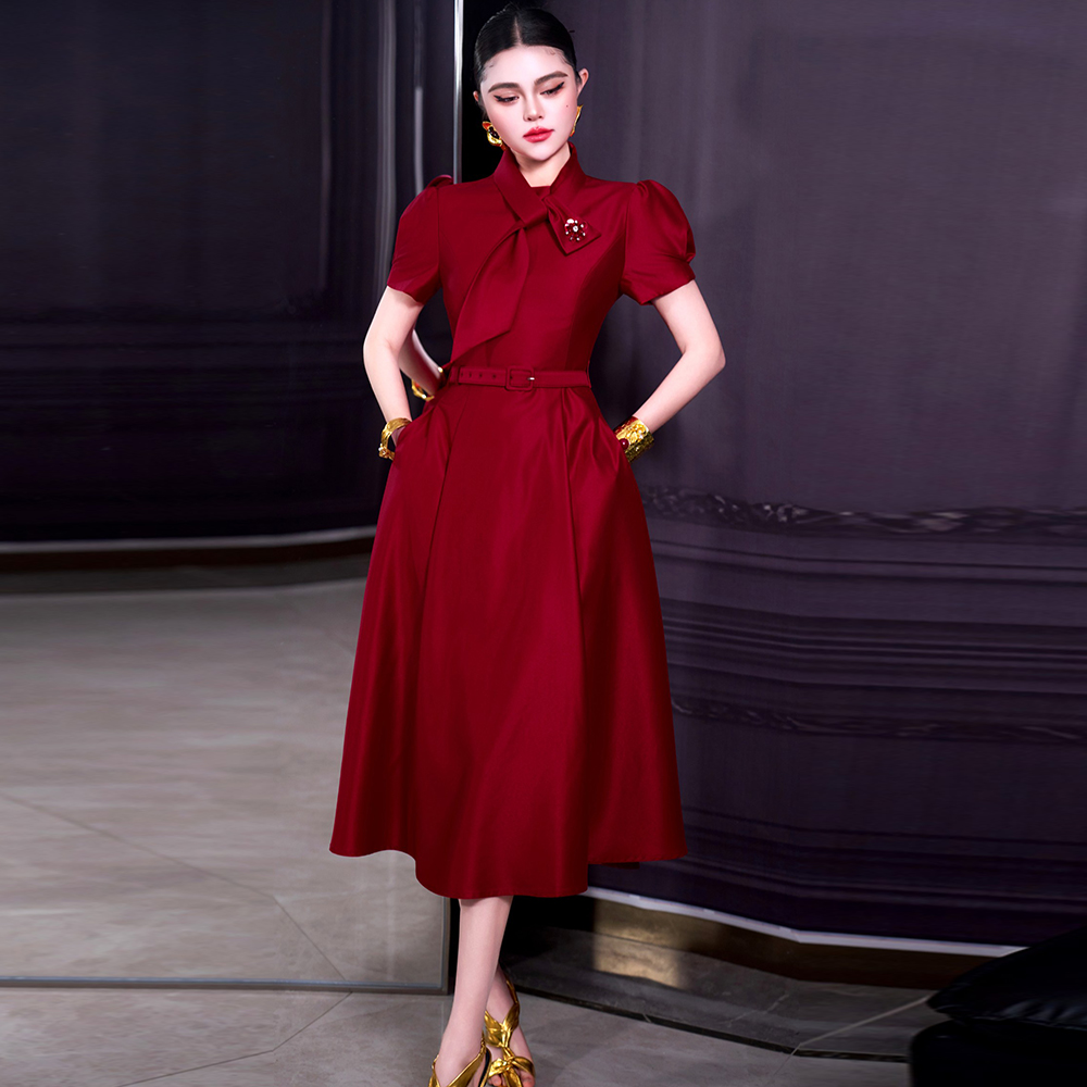 فستان نسائي أحمر من ZJYT، موضة - مراجعة Summer Clothing Trends 2026 وسعره