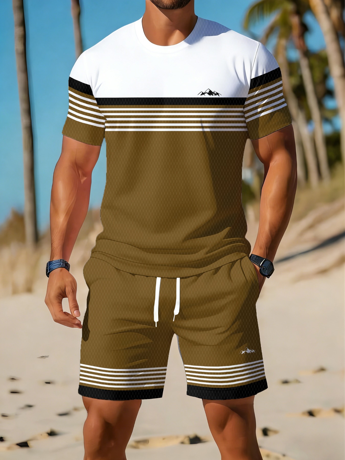 طقم رجالي صيفي من قطعتين: تي ش - مراجعة Summer Clothing Holiday وسعره