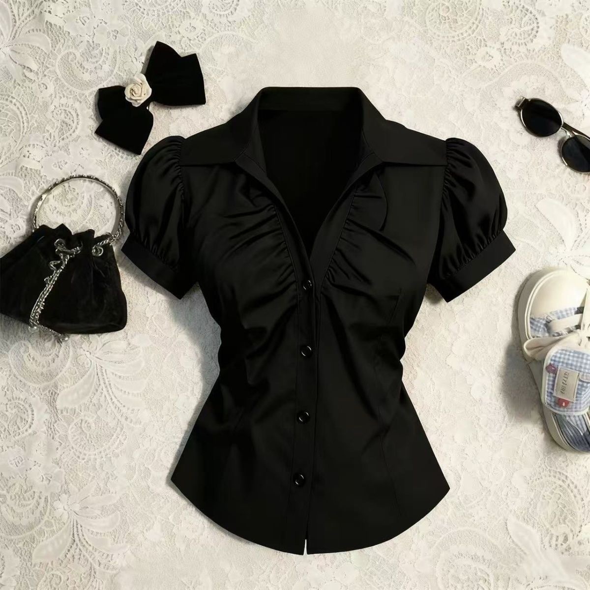 بلوزة نسائية بتصميم Y2K جرونج  - مراجعة Summer Grunge Clothing وسعره