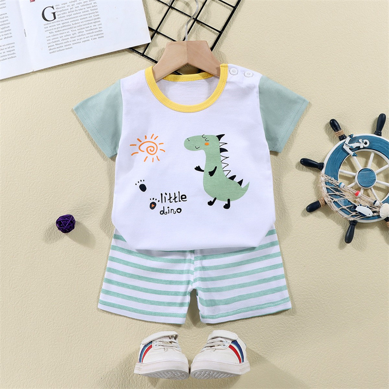 القطن تيز + السراويل 2 قطعة طق - مراجعة Summer Clothing For Baby Boy وسعره