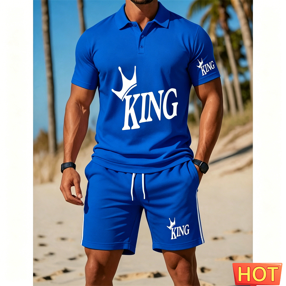 طقم بدلة رجالي بأكمام قصيرة -  - مراجعة Summer Clothing Vacation وسعره