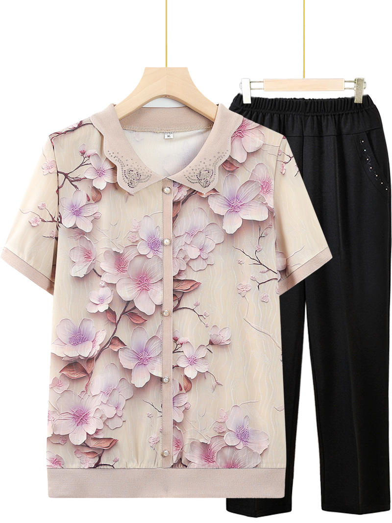 طقم تي شيرت فضفاض بأكمام قصيرة - مراجعة Summer Clothing For Women Over 60 وسعره