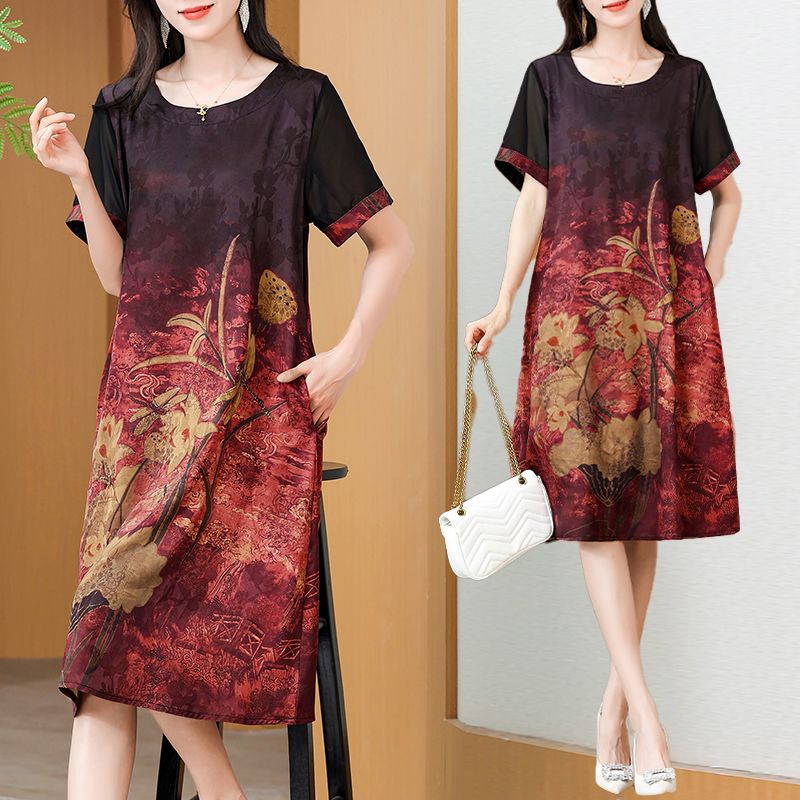 فستان أنيق متوسط الطول مطبوع ب - مراجعة Summer Clothing For Women Over 60 وسعره