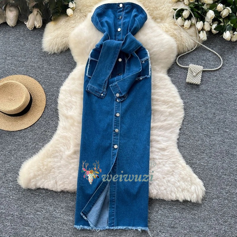 فستان جينز نسائي جديد 2026 بتص - مراجعة Summer Clothing Y2K وسعره