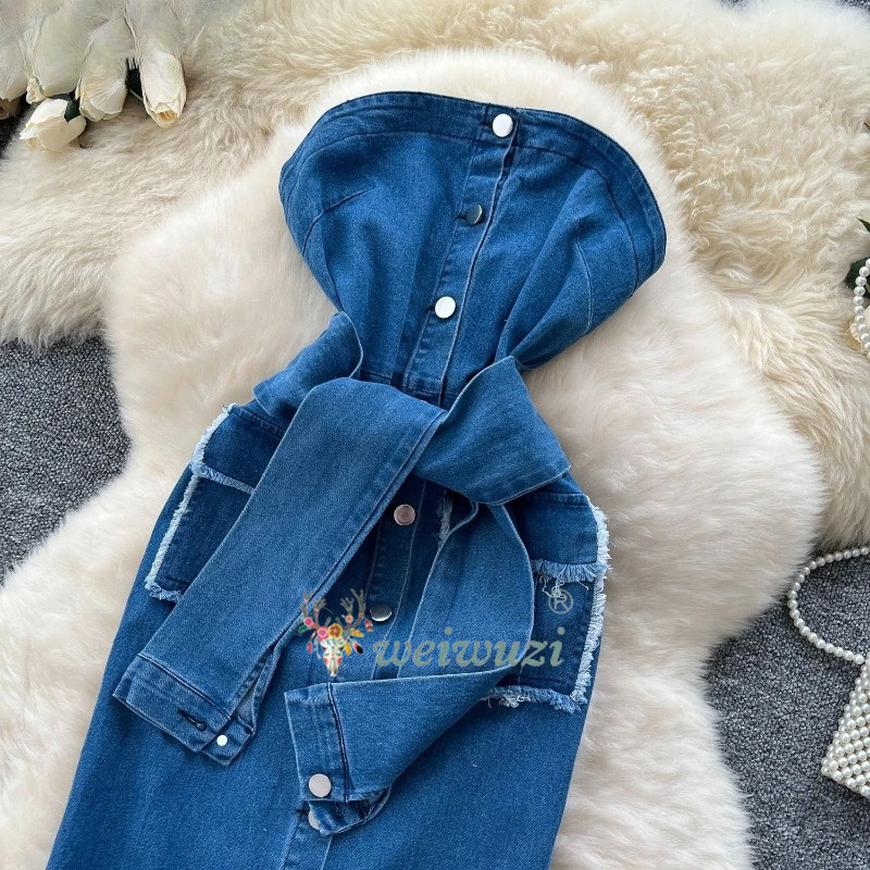 فستان جينز نسائي جديد 2026 بتص - مراجعة Summer Clothing Y2K وسعره