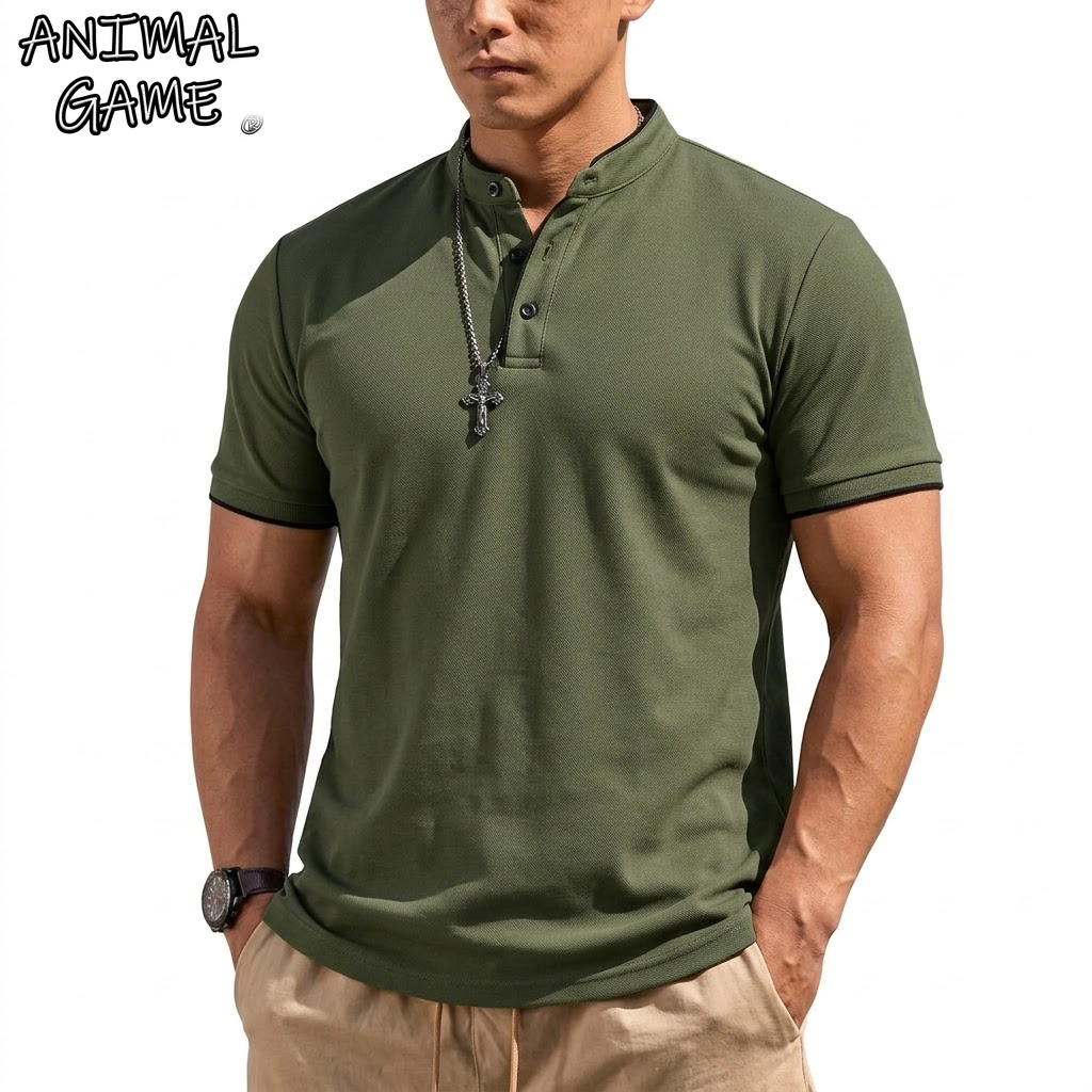 قميص هينلي صيفي بأكمام قصيرة ل - مراجعة Summer Gym Clothing وسعره