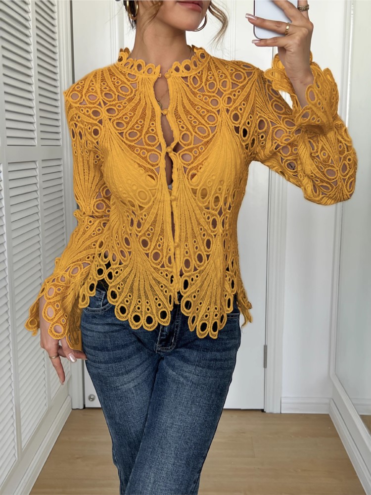 قميص دانتيل أبيض للنساء موضة ك - مراجعة Summer Clothing Holiday وسعره